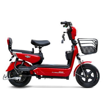 小刀 電動(dòng)車 2017新款電動(dòng)自行車滑板踏板車代步車電瓶車助力車 H7 大紅 48V20ah